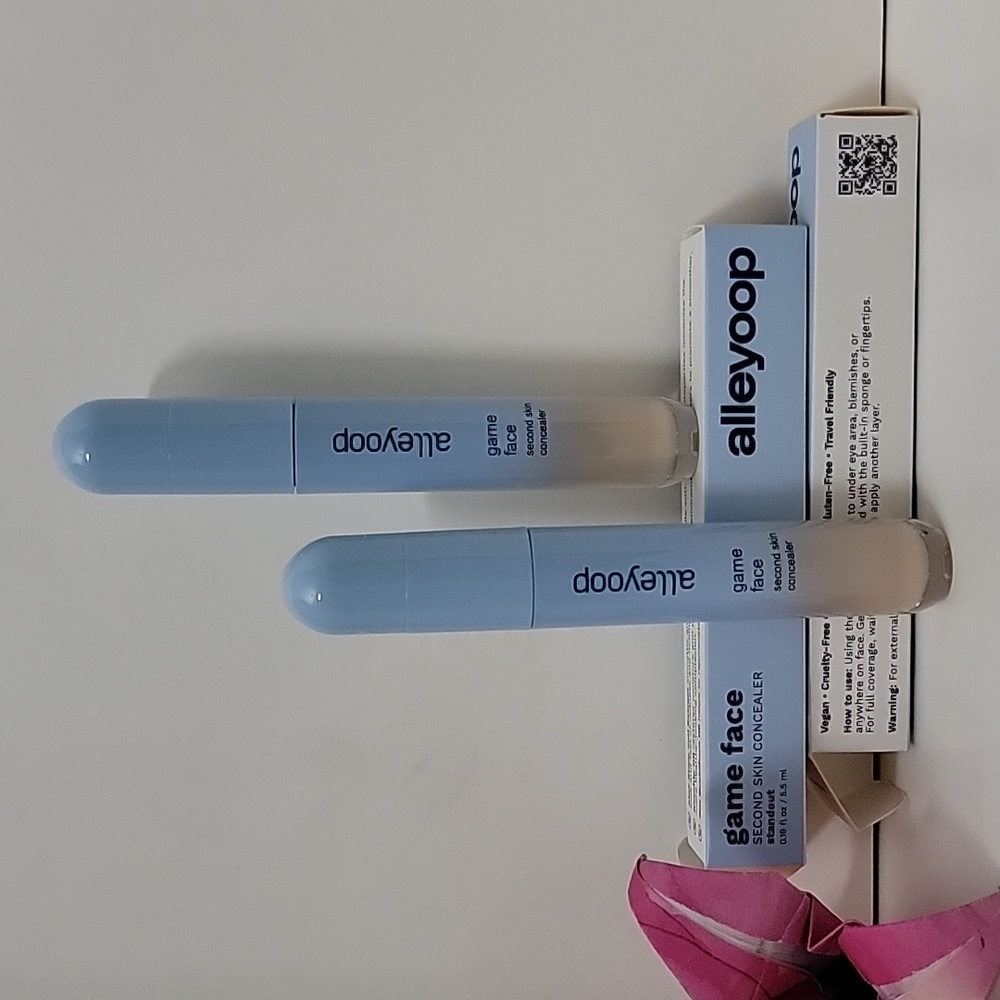 2 pk ALLEYOOP GAME FACE SECOND SKIN CONCEALED 0.19 oz STANDOUT (NEW IN BOX)